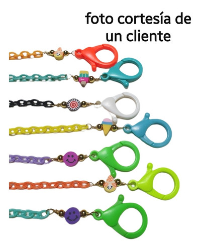 Imagen 3 de 9 de 12 Cadenas De Plástico Finas Colores Para Bisutería