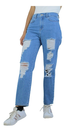 Jeans Mom Pantalón Mezclilla. Blukat