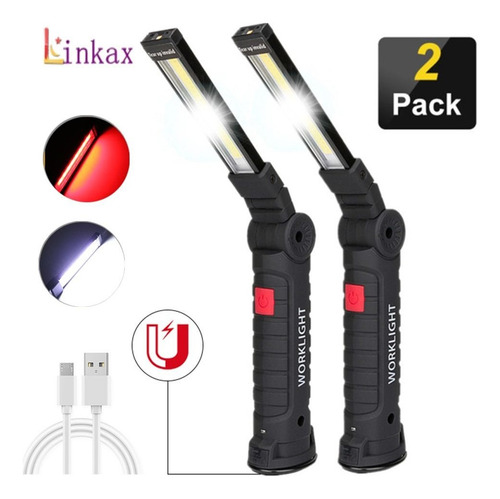 * Led Cob Lámpara De Trabajo Batería Recargable Base