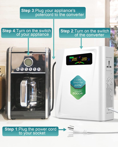 Convertidores De Potencia Zhengxi 2000w Blanco