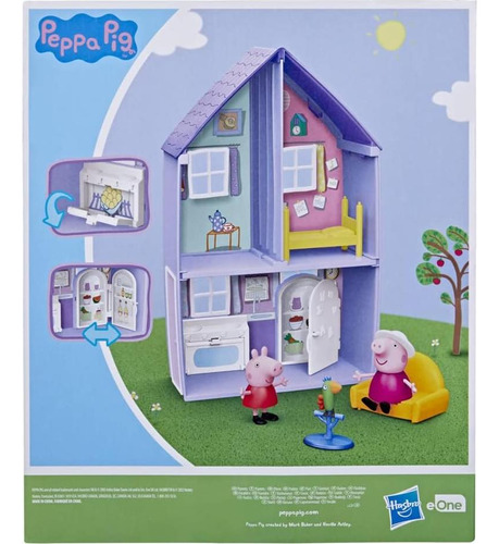 Casa De Peppa Pig Abuela Y Abuelo Con 2 Figuras Y Accesorios