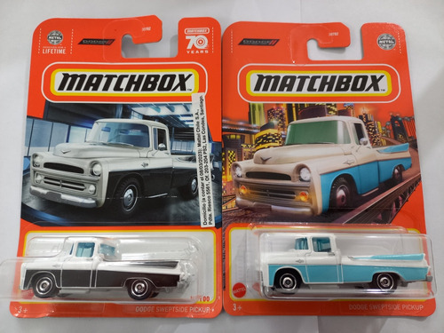 Pack 2 Camionetas 57 Dodge Sweptside Pickup - Matchbox