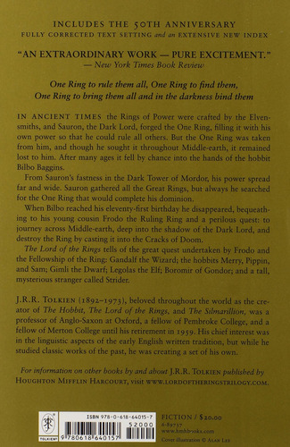 Book : The Lord Of The Rings: 50th Anniversary, One V (0152)