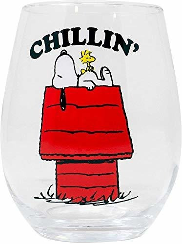 Silver Buffalo Peanuts Snoopy Y Woodstock Chillin Vaso Sin T