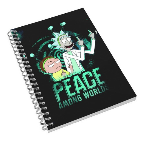 Rick Y Morty Caricaturas Libreta De Dibujo Pasta Dura