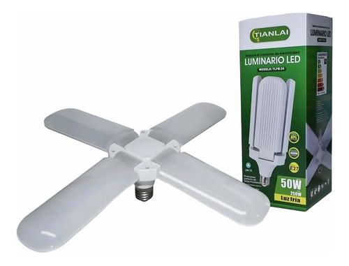 Foco Led 50w Tipo Ventilador Apertura Ajustable Blanca T2188