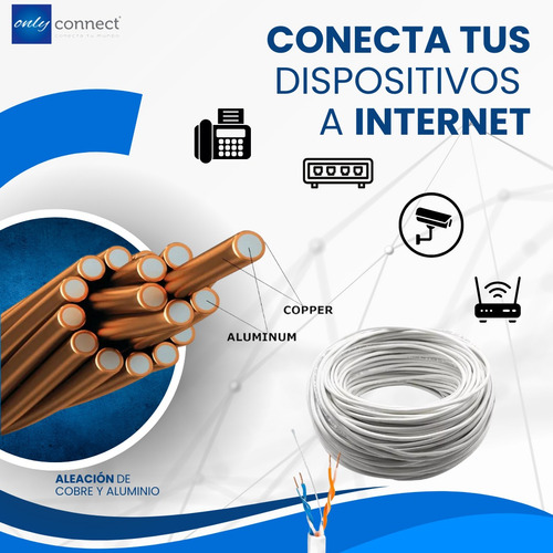Cable Utp 100mts Xcase Cat 5e 4 Hilos 2 Pares Uso Interior