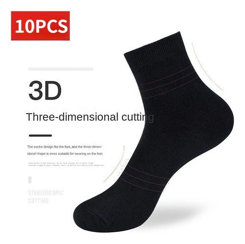 Calcetines De Longitud Media Para Hombre, 6 Unidades, De Col