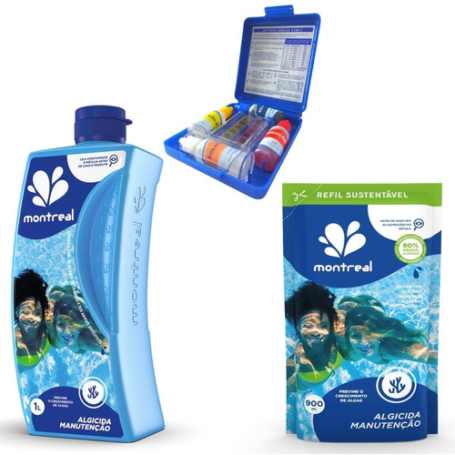 Kit Teste 3x1 Piscina Com Kit Algicida Manutenção