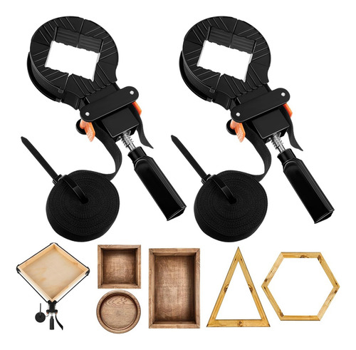 2packs Strap Clamp For Woodworking, Quick Release Band Clamp