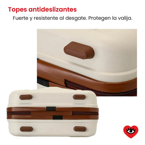 Mini Valija De Mano Cabina Beige Y Rosa Rigida Portatil Viaje Oso Veoquiero
