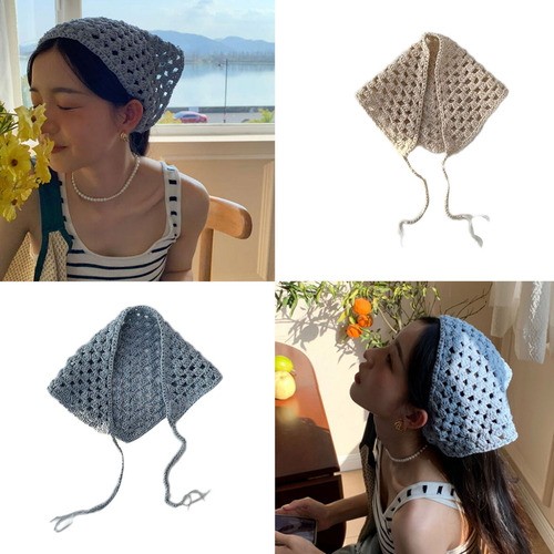 (bk) Faixa De Crochê Para Lenço De Cabeça Envoltório Para Tr