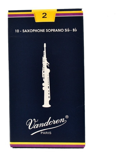 Caña Saxo Soprano Bb # 2 Vandoren Sr202 Caja X 10