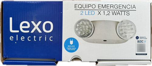 Lámpara De Emergencia 2 Led X 1,2watts - Lexo (pack 2)
