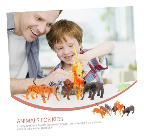 Animales Salvajes Figuras Rellenas X6 Set Pack De Selva Zoo
