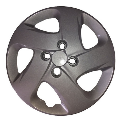 Imagem 2 de 3 de 4 Calota Centro Roda De Ferro Fiat Mobi Aro 14 2017/20 Prata