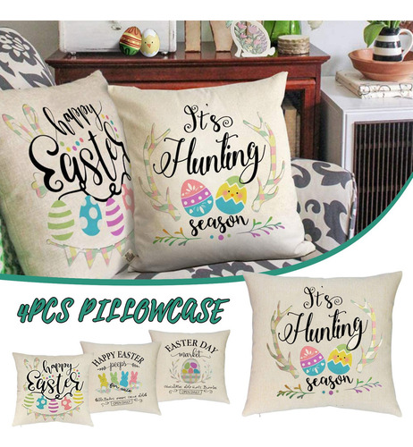 Funda Lateral De Lino Con Estampado De Pascua Body Pillow