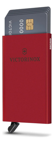 Tarjetero Altius Bloqueo Rfid Card Wallet Victorinox Colores Color Rojo Diseño De La Tela Liso