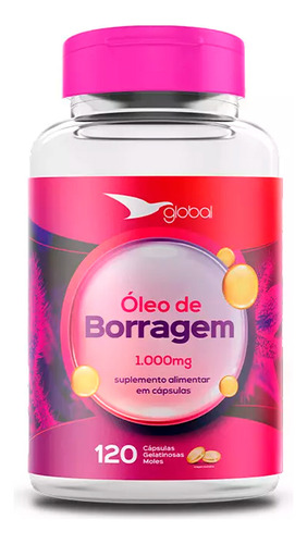Óleo de Borragem Global Suplementos 120 Cápsulas