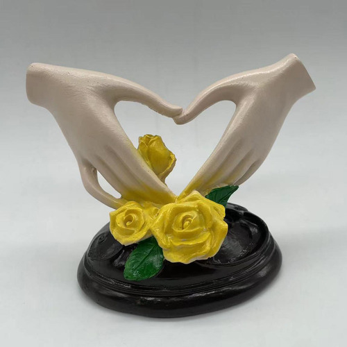 Estatua Artística De Mano Con Forma De Corazón, Pequeño