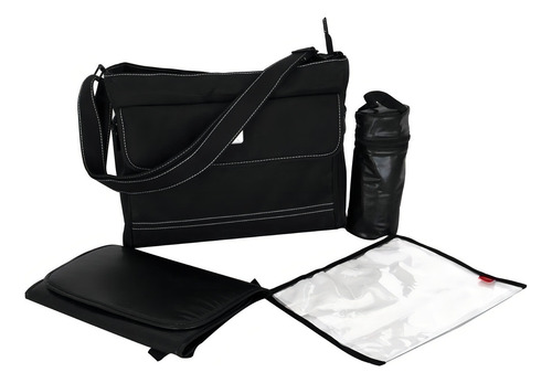 Infantil 23ORR06-5177 pañalera para bebe 4 en 1 color negro