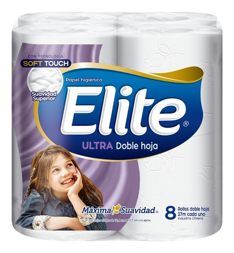 Imagen 2 de 8 de Papel Higiénico Elite Ultra 8 Un 27 Mt