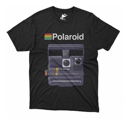 Playera Algodón Estampada Serigrafia Polaroid Franja Clasica