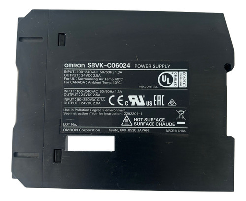 Fonte De Alimentação Chaveada 24v 2.5a 60w Omron S8vk-c06024 (Usado)