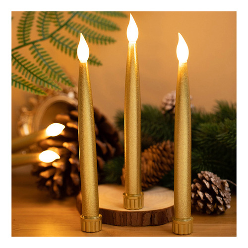 Velas Led Largas, Paquete De 4 Velas, Funciona Con Pilas