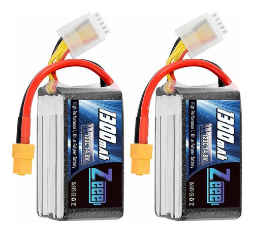 2 Baterias Lipo Zeee 14.8v 120c 1300mah 4s Rc Graphene Con X