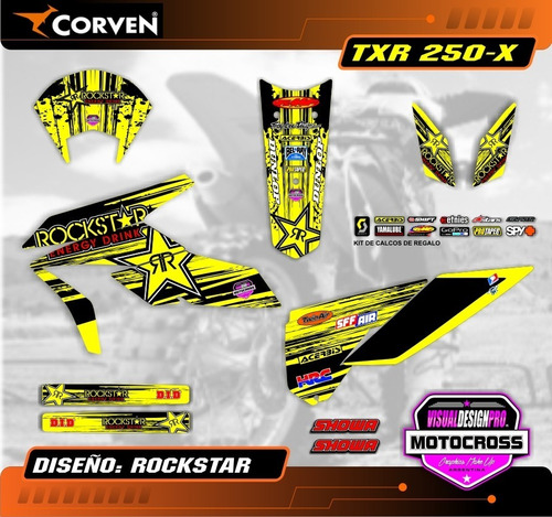 Kit Calcos Grafica Corven Triax Txr 250x - Laminado Urbano