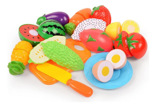 29 Pcs Juguete De Corte Para Cocina Infantil Frutas Verduras