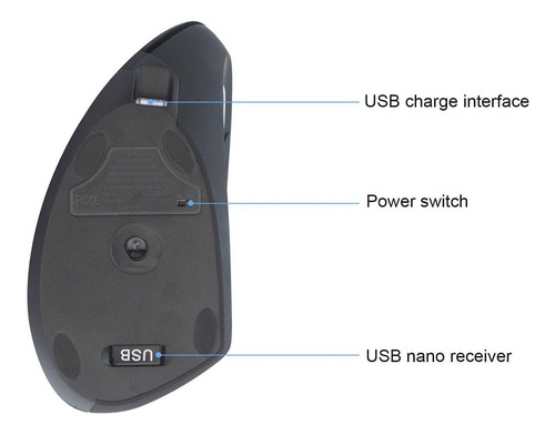 Recargable Raton Inalambrico G Usb Raton Ergonomico Er...
