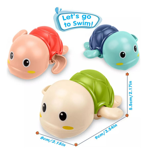 14pzs Juguetes De Baño Para Bebes Tortugas + Delfín + Pato