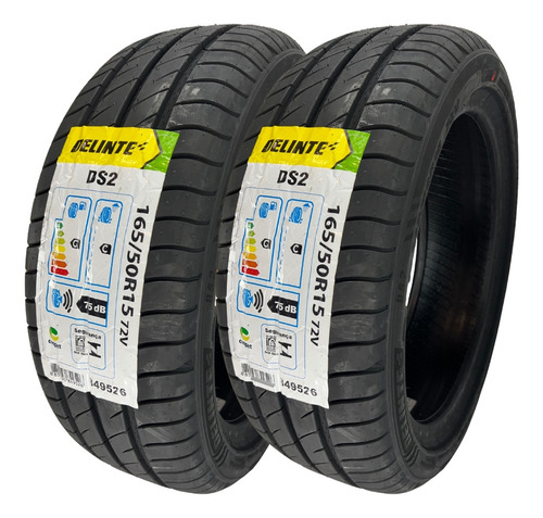 Kit 04 Pneus 165/50r15 Delinte 72v Ds2 Aro 15 Carros Baixos V