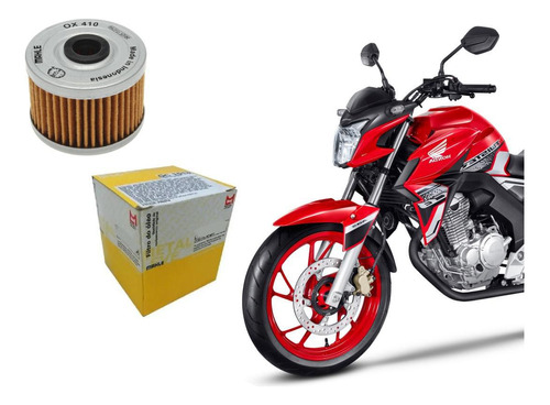 Filtro Oleo Metal Leve Ox410d Twister Tornado Cb250f Twister