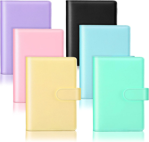 6 Piezas A6 Carpeta De Cuaderno De Cuero Pu Recargable 6 Ani