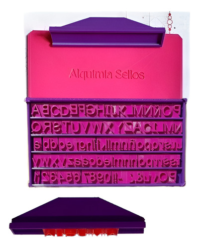 Sello Abc Abecedario - Cerámica, Masas, Pastelería, Jabones Azul Claro