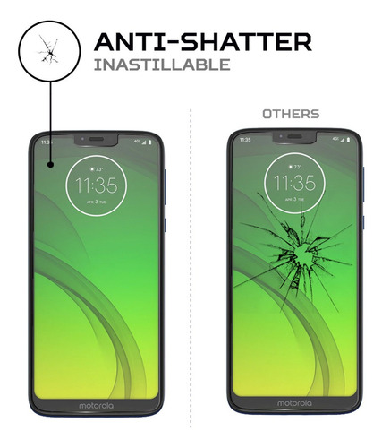 Imagen 5 de 6 de Protector De Pantalla Anti-shock Motorola Moto G7 Power
