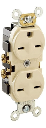 Toma Doble Marfil 15a + Pe / 250v Comercial Leviton