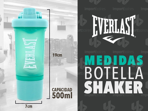 Imagen 2 de 10 de Vaso Batidor Shaker Everlast Mezclador Proteinas Con Filtro