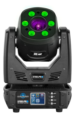 Cabeza Movil 2 En 1 Laser 2w Rgb + 6 Wash 10w Rgbw Steelpro