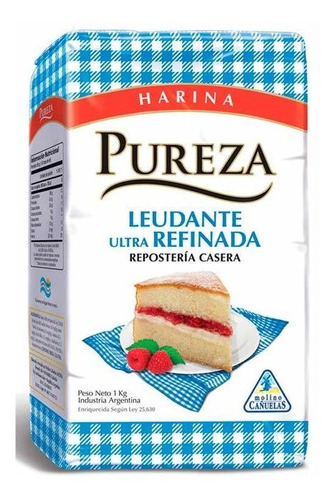 Pack X 3 Unid Harina  Leudante 1 Kg Pureza Harinas De Trigo