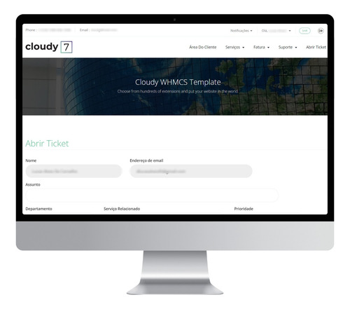 Template Cloudy Para Whmcs (última Versão) + Bônus