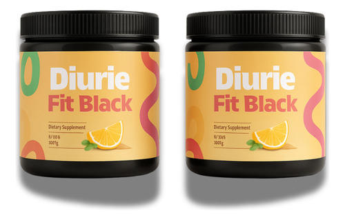 3 Queima Gordura Mistura Diurética Fit Blak 100% Natural Laranja