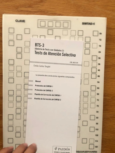 Bts-3. Batería De Test Con Símbolos 3. Tests De Atención Sel (Usado)