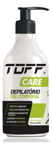 Gel Depilatório Corporal Hidrata Aloe Vera Vegano toff 300g