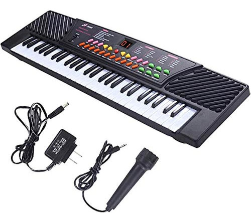 Piano Con Teclado Electrónico Goflame De 54 Teclas Con Panta