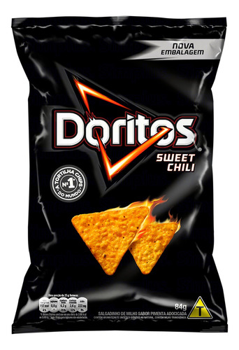 Salgadinho de Milho Sweet Chili Doritos Pacote 84g