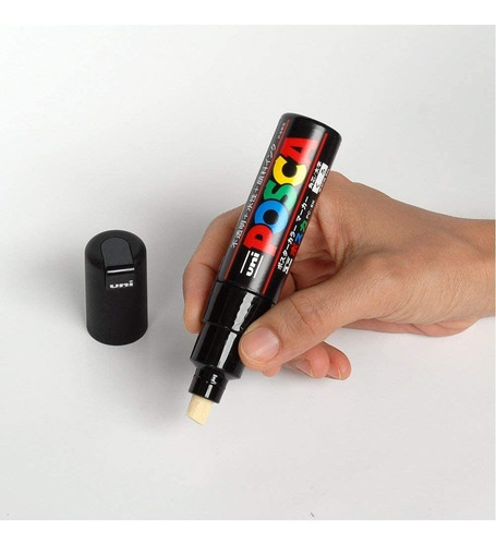 Uni Posca 8k Marcadores Pintura Arte Cincel Punta Ancha Set8